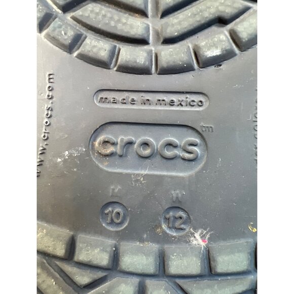 Crocs Lightning McQueen Navy Blue Clogs With Red & White Stripe Size 10/12 - Picture 6 of 6